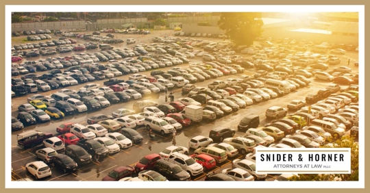 parking lot full of cars