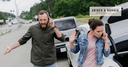 angry drivers avoiding going through insurance