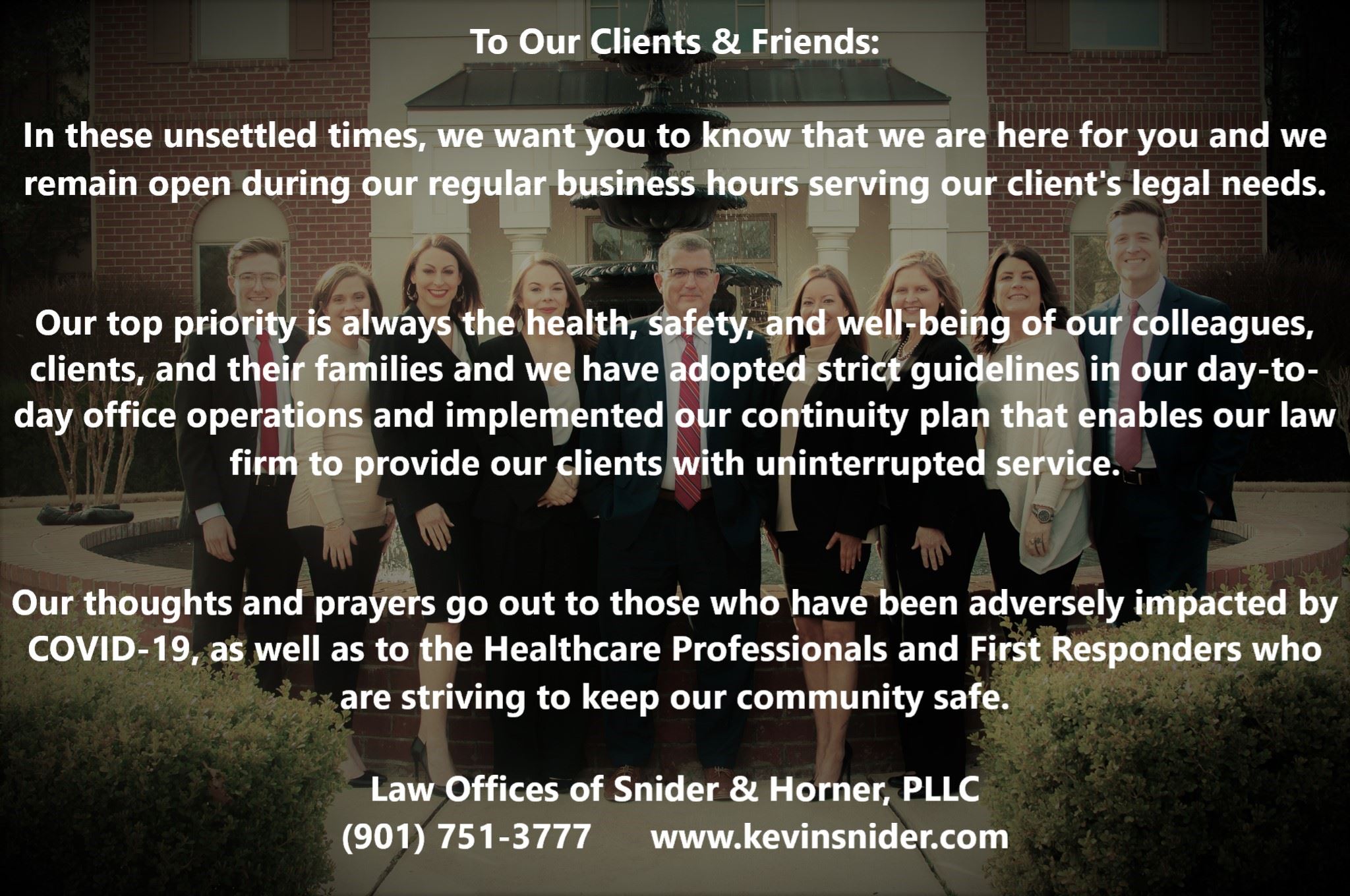 Message to Our Client and Friends